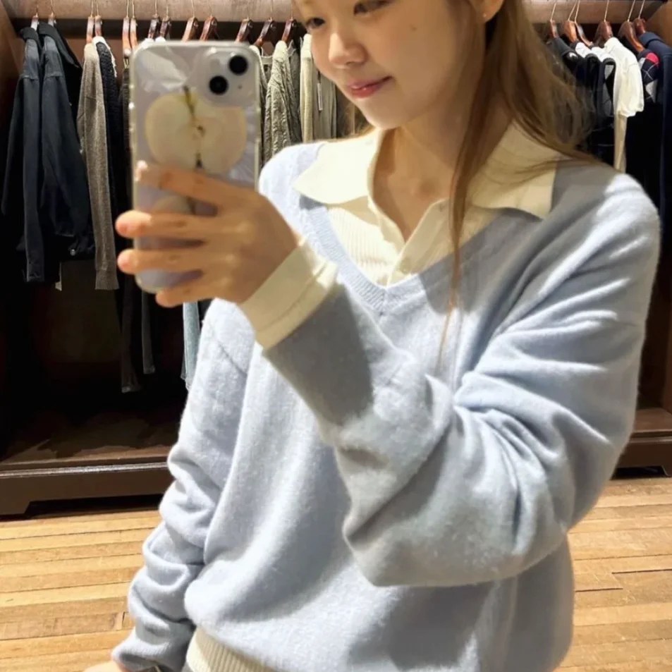 TheBarnnet Women's Basic Wool Knitwear V-Ne Long Sve Thin Sweater Pure Color Commute Sle Regular Length Autumn Season
TheBarnnet Women's Basic Wool Knitwear V-Ne Long Sve Thin Sweater Pure Color Commute Sle Regular Length Autumn Season