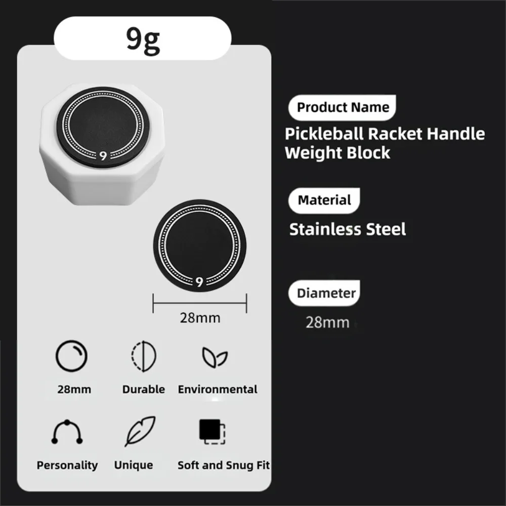 Adjustable Pickleball Paddle Handle Weight Increase Strength Swing Stability 28 mm Balance Weight Kit Enhance Rotation
Adjustable Pickleball Paddle Handle Weight Increase Strength Swing Stability 28 mm Balance Weight Kit Enhance Rotation