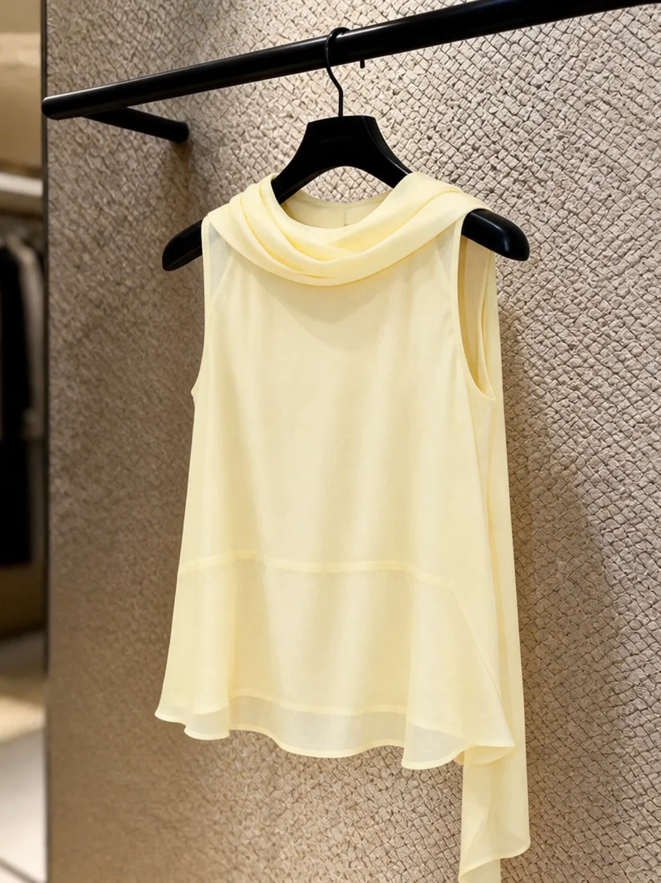 Sleeveless Women's Vest Fashionable Sash Design Summer Sweet Style Versatile Attractive Top Elegant Loose Fit Outerwear
Sleeveless Women's Vest Fashionable Sash Design Summer Sweet Style Versatile Attractive Top Elegant Loose Fit Outerwear