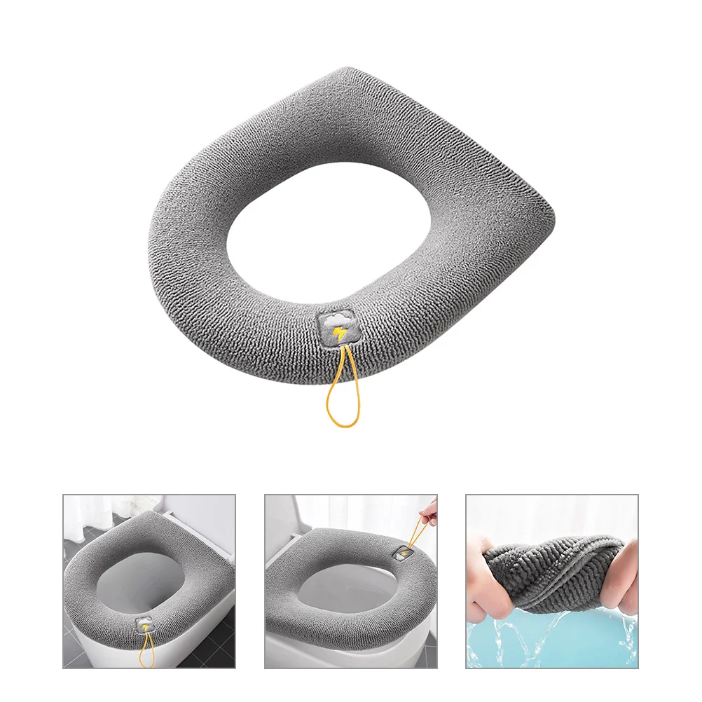 Thicken Warm Washable Polyester Toilet Seat Cover Pad Reusable Cushion Deep Gray Suitable All Seasons Bathroom Household
Thicken Warm Washable Polyester Toilet Seat Cover Pad Reusable Cushion Deep Gray Suitable All Seasons Bathroom Household