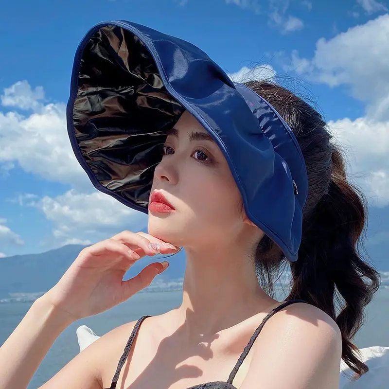 UV-blocking open-top sports hats: shell & fisherman beach styles, face-covering, adjustable hairband included
UV-blocking open-top sports hats: shell & fisherman beach styles, face-covering, adjustable hairband included