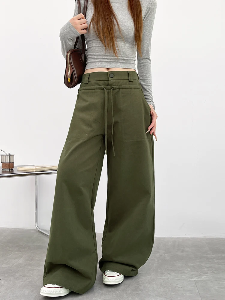 Женские широкие джинсы с высокой талией - весна-осень, повседневные свободные брюки из 100% хлопка, стираный дизайн
Женские широкие джинсы с высокой талией - весна-осень, повседневные свободные брюки из 100% хлопка, стираный дизайн