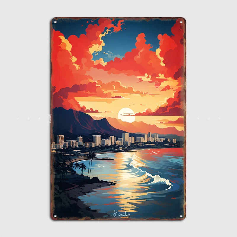 HONOLULU Oil Painting Travel Scenic Spot Retro Poster Metal Sign Club Indoor Room Wall Decor Custom Posters Home Decor
HONOLULU Oil Painting Travel Scenic Spot Retro Poster Metal Sign Club Indoor Room Wall Decor Custom Posters Home Decor