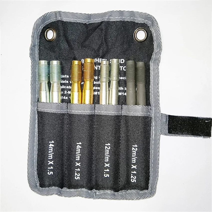 8Pcs Wheel Stud Alignment Pin Steel Alloy Fixing Positioning Tools M14x1.5/1.25 M12x1.5/1.25 for Most Autos
8Pcs Wheel Stud Alignment Pin Steel Alloy Fixing Positioning Tools M14x1.5/1.25 M12x1.5/1.25 for Most Autos