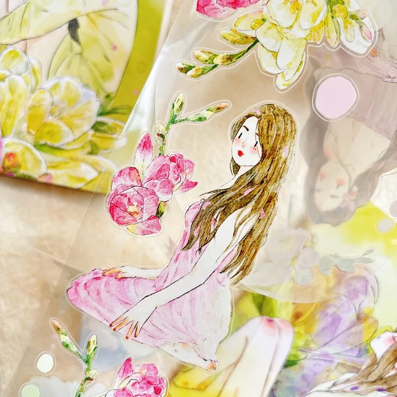 Cute Girl Flower Character Landscape PET Tape Creative DIY Journal Material Collage Scrapbooking Stationery
Cute Girl Flower Character Landscape PET Tape Creative DIY Journal Material Collage Scrapbooking Stationery