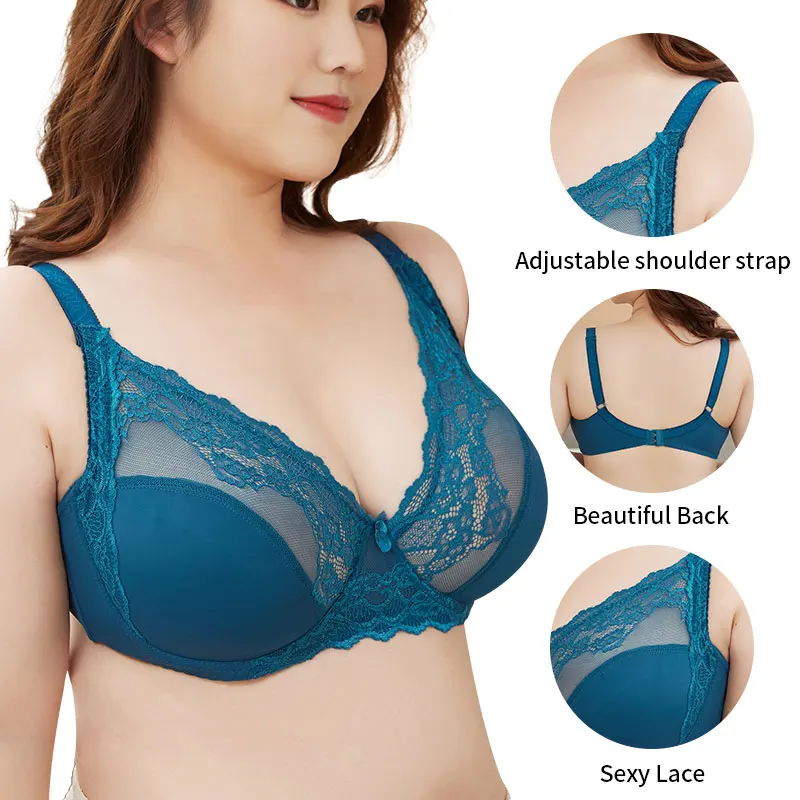 Sexy Lace Bra For Women Plus Size Hot Bra Top Large Bra Fancy Underwear Lace Padded Brassiere Transparent Bra E F Cup
Sexy Lace Bra For Women Plus Size Hot Bra Top Large Bra Fancy Underwear Lace Padded Brassiere Transparent Bra E F Cup