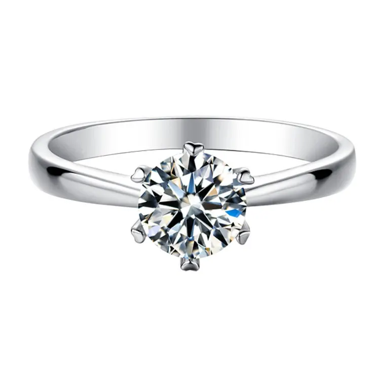 S925 sterling silver plated 18K gold PT950 platinum snowflake ring six claw one carat moissanite diamond ring for women
S925 sterling silver plated 18K gold PT950 platinum snowflake ring six claw one carat moissanite diamond ring for women