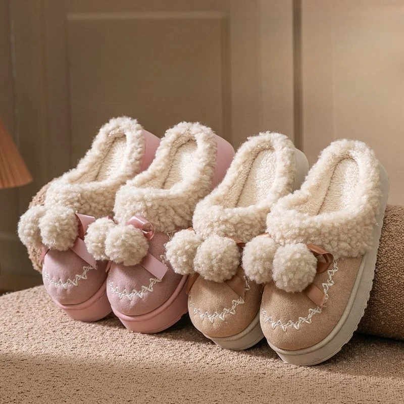 Cute Cotton Slippers for Women, Warm and Anti-slip Thick-soled Warm Wool Cotton Shoes for Women in Autumn and Winter At Home
Cute Cotton Slippers for Women, Warm and Anti-slip Thick-soled Warm Wool Cotton Shoes for Women in Autumn and Winter At Home