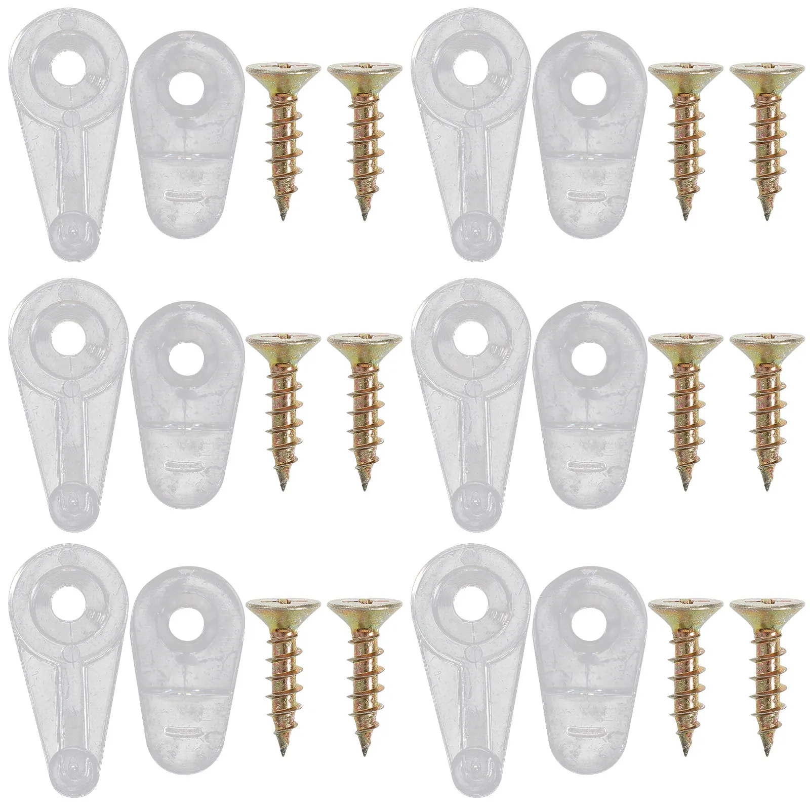 60 комплектов пластиковых зажимов для стекла, прочные держатели для зеркал, крепления для дверей ванных комнат и шкафов, устойчивые к коррозии
60 комплектов пластиковых зажимов для стекла, прочные держатели для зеркал, крепления для дверей ванных комнат и шкафов, устойчивые к коррозии