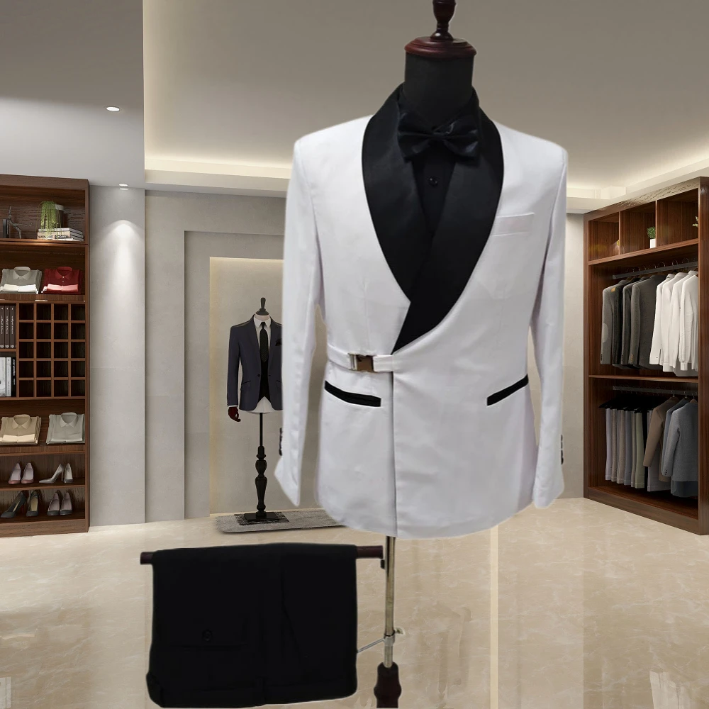 Elegant Wedding Men's Suits Formal Single Breasted Shawl Lapel Slim Fit 2 Piece Jacket Pants Sets High Quality Male Clothing
Elegant Wedding Men's Suits Formal Single Breasted Shawl Lapel Slim Fit 2 Piece Jacket Pants Sets High Quality Male Clothing