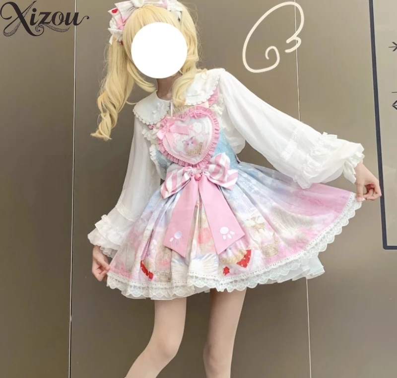 Spring Autumn Lantern Long Sleeve Blouse Lolita Style Inner Shirt Loose Lace Victorian Blouse White Fashion Casual Women's Tops
Spring Autumn Lantern Long Sleeve Blouse Lolita Style Inner Shirt Loose Lace Victorian Blouse White Fashion Casual Women's Tops