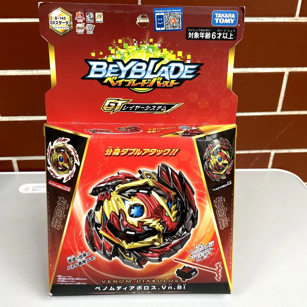 Оригинальный TAKARA TOMY B145, яд диаблос. Vn.Bl Burst Rise Gatinko Beyblade DX Starter с пусковым устройством, Beyblade B-145
Оригинальный TAKARA TOMY B145, яд диаблос. Vn.Bl Burst Rise Gatinko Beyblade DX Starter с пусковым устройством, Beyblade B-145