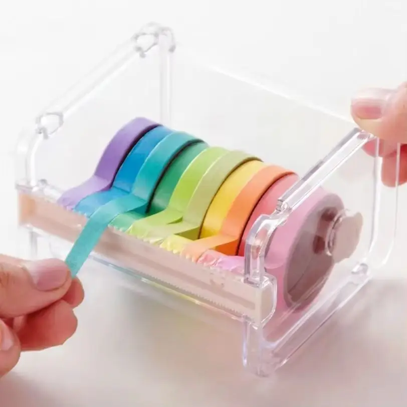 Washi Tape Organizers Self Adhesive Tape Cutters Office Stationery Storage Cutting Holder Scrapbooking dispenser DIY Craft Tool
Washi Tape Organizers Self Adhesive Tape Cutters Office Stationery Storage Cutting Holder Scrapbooking dispenser DIY Craft Tool