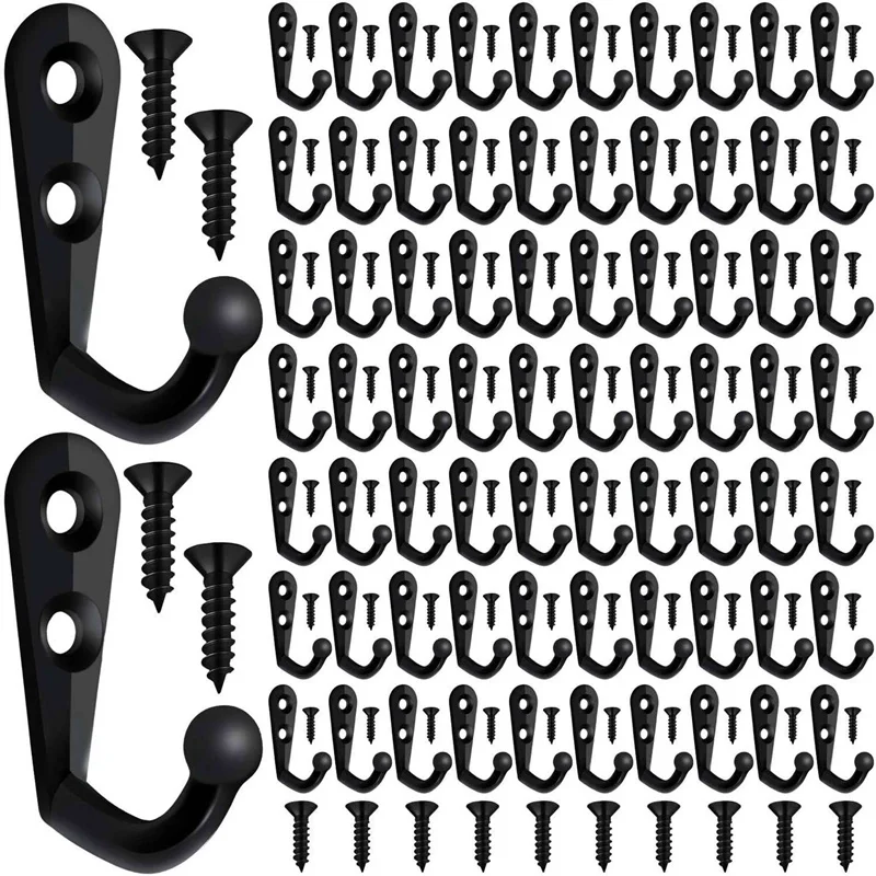400 Pieces Of Double-Hole Wall Mounted Single Hook Robe Hook Coat Hook And 840 Pieces Of Screws For Hanging Key Hook
400 Pieces Of Double-Hole Wall Mounted Single Hook Robe Hook Coat Hook And 840 Pieces Of Screws For Hanging Key Hook