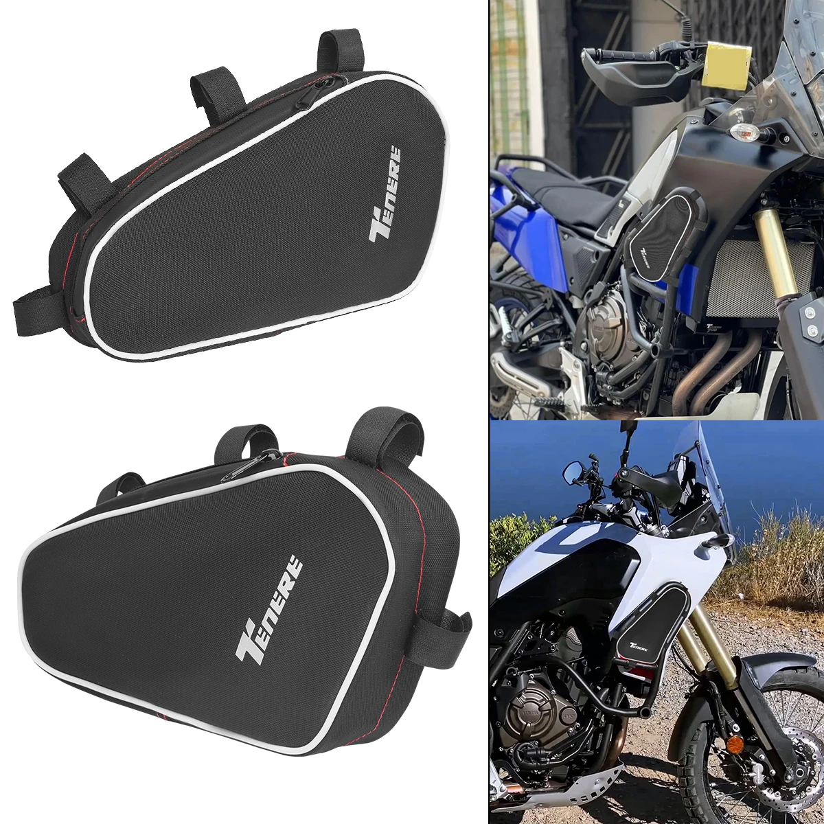 Black Motorcycle Frame Crash Bars Bag Bumper Repair Tool Placement Bag For para Yamaha Tenere 700 XTZ700 2019 2020 2021 2022
Black Motorcycle Frame Crash Bars Bag Bumper Repair Tool Placement Bag For para Yamaha Tenere 700 XTZ700 2019 2020 2021 2022