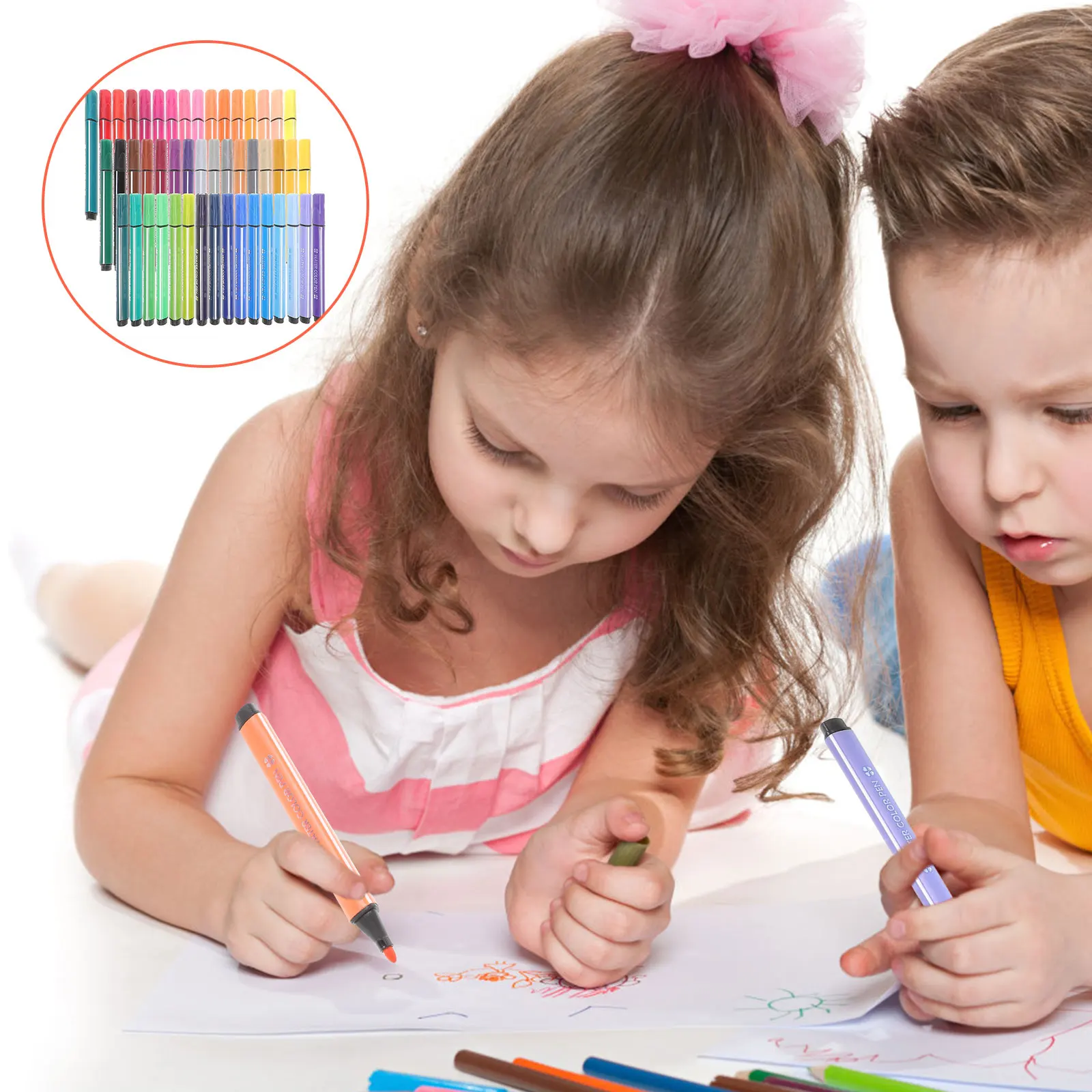 Watercolor Pens Art Markers Smooth Writing Coloring Experience Premium Material Safe Various Colors Household School Supplies
Watercolor Pens Art Markers Smooth Writing Coloring Experience Premium Material Safe Various Colors Household School Supplies