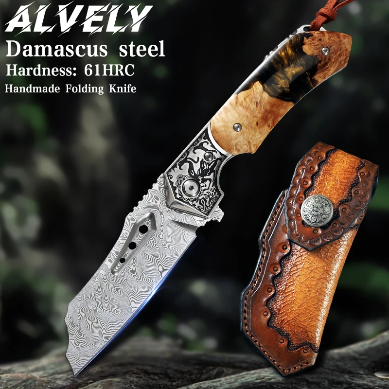 High Quality Men's Folding Pocket Knife,Damascus Steel Camping Folding Knife with Sheath,Outdoor Camping Hunting EDC Knife
High Quality Men's Folding Pocket Knife,Damascus Steel Camping Folding Knife with Sheath,Outdoor Camping Hunting EDC Knife