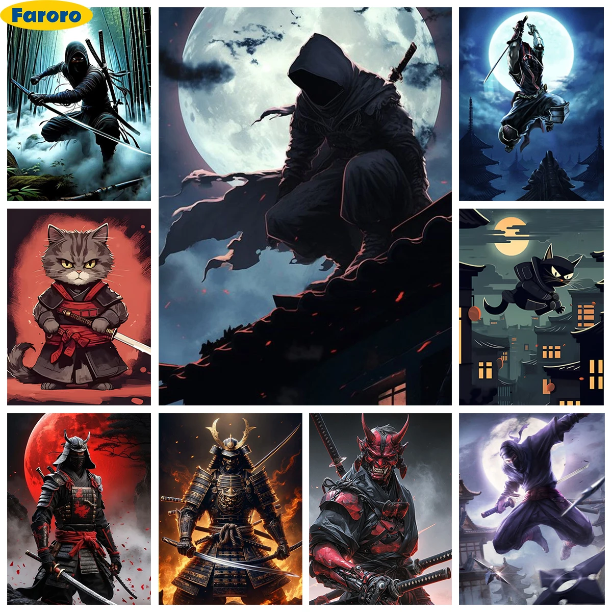 Ninja Diy Diamond Painting Kit Japan Samurai Picture 5D Diamond Embroidery Cross Stitch Handmade Boy Gift Home Wall Art Decor
Ninja Diy Diamond Painting Kit Japan Samurai Picture 5D Diamond Embroidery Cross Stitch Handmade Boy Gift Home Wall Art Decor