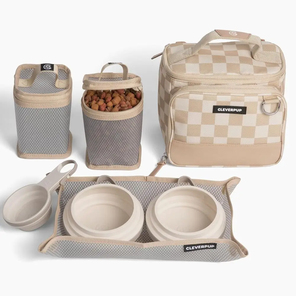 Compact 7-Piece Travel Dog Food Kit with 6-Cup BPA-Free Storage, Silicone Bowls, Mat, and Scoop - Ideal for Weekends, Overnights
Compact 7-Piece Travel Dog Food Kit with 6-Cup BPA-Free Storage, Silicone Bowls, Mat, and Scoop - Ideal for Weekends, Overnights