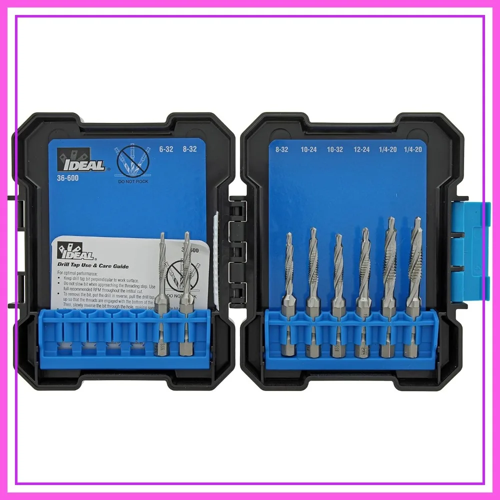 36-600 Standard Drill/Taps - 8 Piece, 1/4 in. Hex Shank, HSS Bit Kit for Drilling & Tapping
36-600 Standard Drill/Taps - 8 Piece, 1/4 in. Hex Shank, HSS Bit Kit for Drilling & Tapping