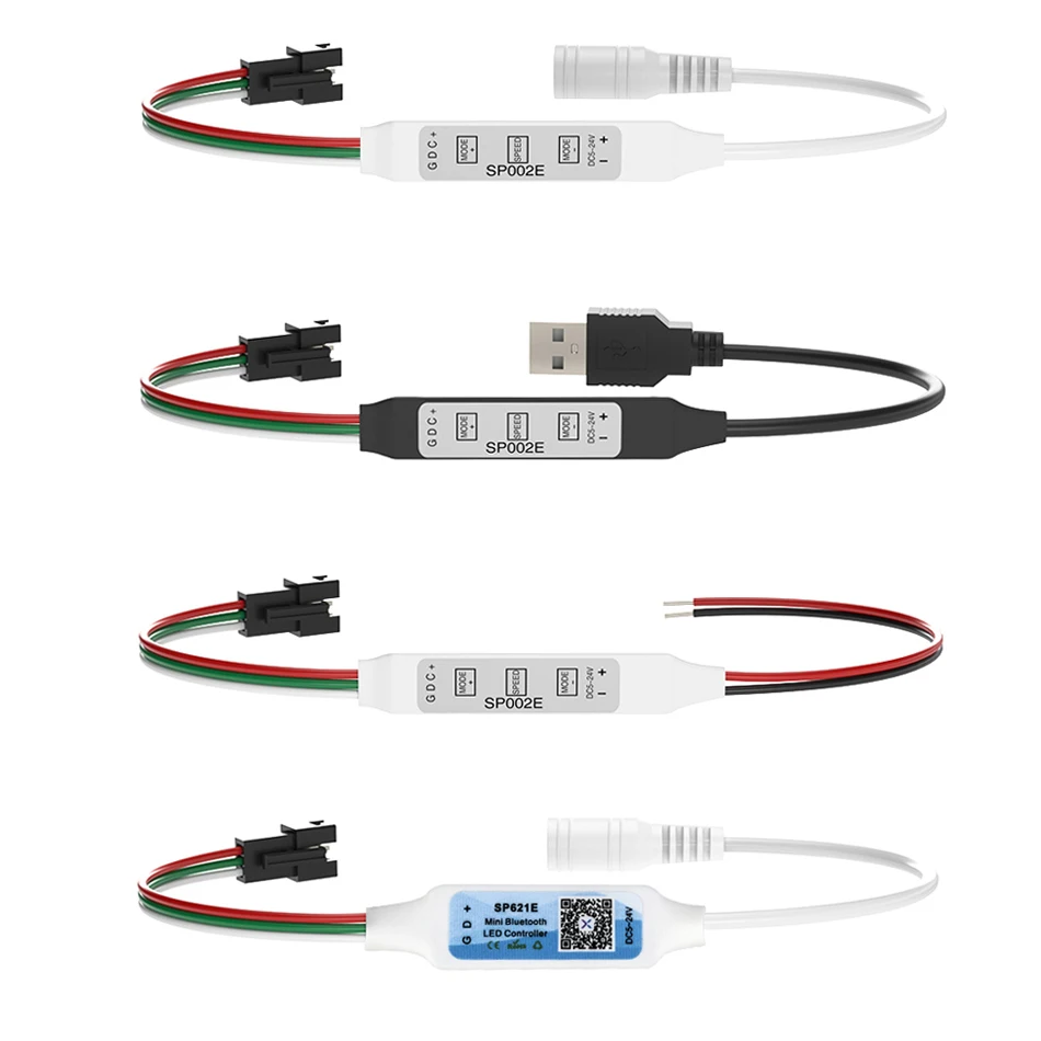 WS2812B WS2811 LED Controller for Pixel LED Strip Light USB 3Key LED Light Strip SP621E Music Bluetooth-compatible APP DC5V-24V
WS2812B WS2811 LED Controller for Pixel LED Strip Light USB 3Key LED Light Strip SP621E Music Bluetooth-compatible APP DC5V-24V