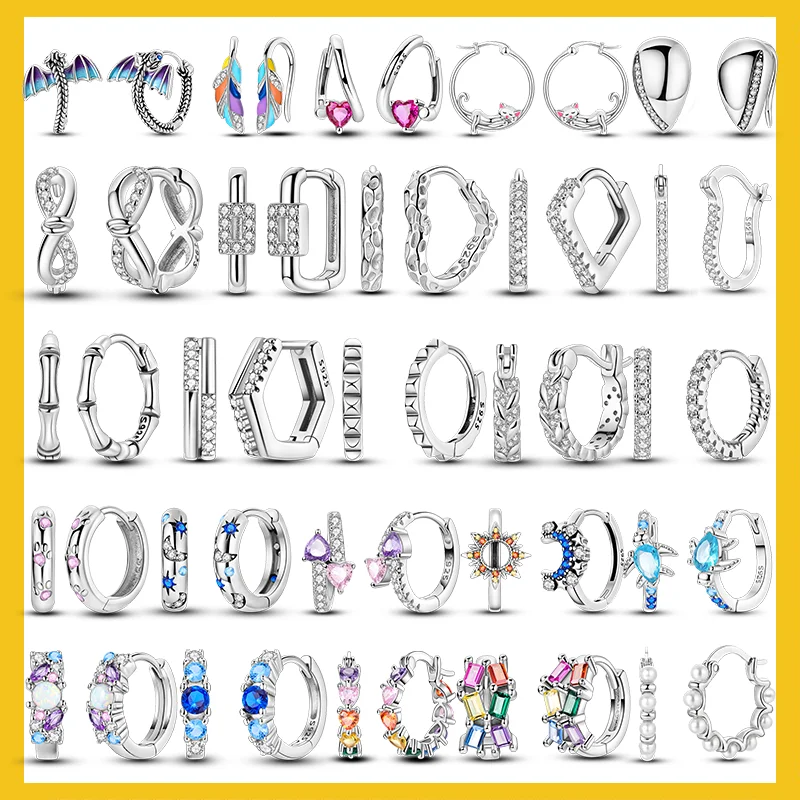 925 Sterling Silver Colored Zircon Hoops Earrings Feather Earhooks Earing For Women Girlfriends Jewelry Gift
925 Sterling Silver Colored Zircon Hoops Earrings Feather Earhooks Earing For Women Girlfriends Jewelry Gift