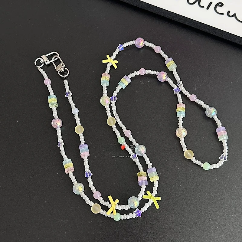 Cute Bear Bow Candy Crossbody Mobile Phone Lanyard Bead Strap Lanyard Chain For iPhone Samsung Universal Phone Accessories Chain
Cute Bear Bow Candy Crossbody Mobile Phone Lanyard Bead Strap Lanyard Chain For iPhone Samsung Universal Phone Accessories Chain