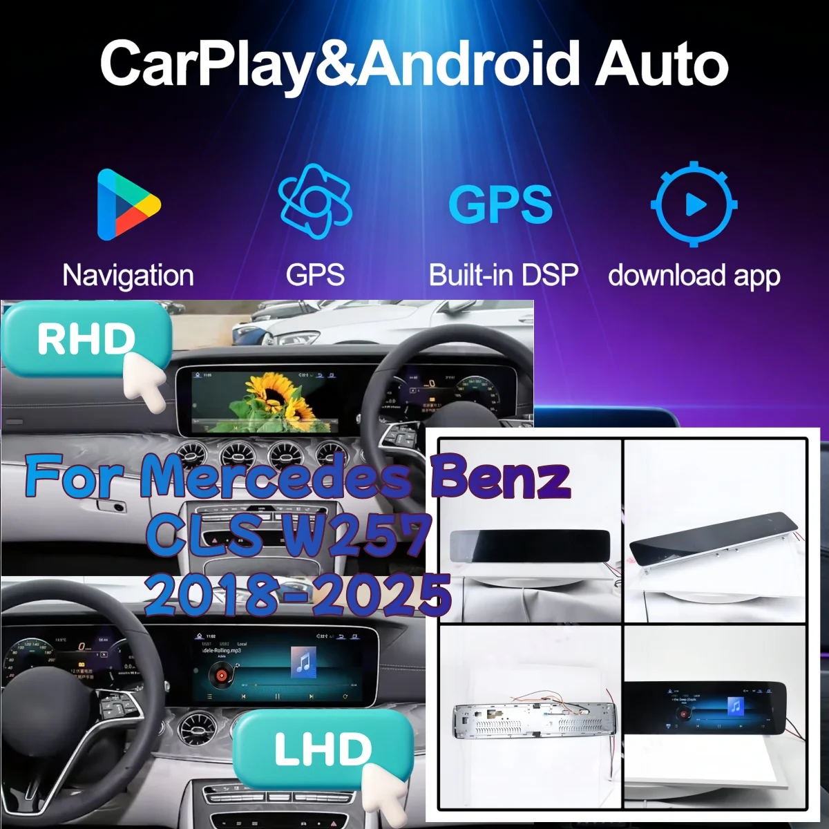 RHD LHD Dual 12.3 Android Wireless Carplay For Mercedes Benz CLS W257 2018-2025 Multimedia Player Car Radio Automotive Head Unit
RHD LHD Dual 12.3 Android Wireless Carplay For Mercedes Benz CLS W257 2018-2025 Multimedia Player Car Radio Automotive Head Unit