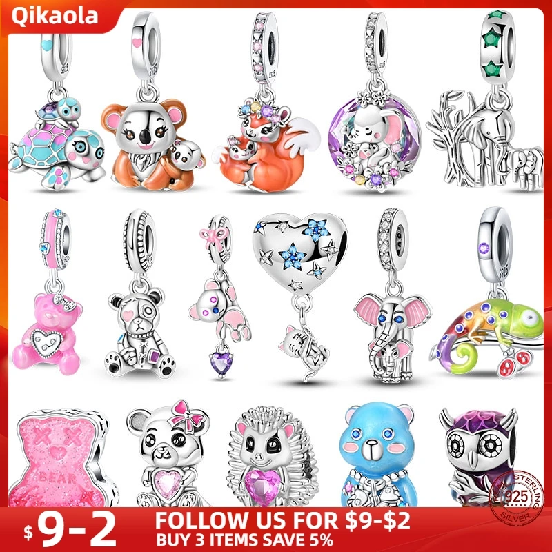 925 Sterling Silver Animal Series Beads Fit Original 925 pand 3mm Bracelet DIY Charm Women Jewelry Fine for Mother's Day Gift
925 Sterling Silver Animal Series Beads Fit Original 925 pand 3mm Bracelet DIY Charm Women Jewelry Fine for Mother's Day Gift