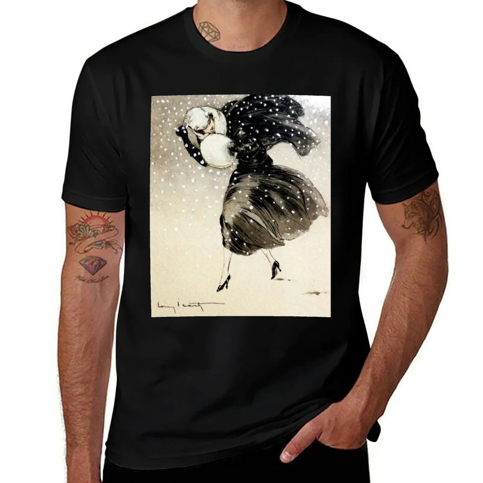 Французский арт-деко, модная футболка «Женщина в снежной буря», мужская футболка, хлопковая футболка, мужская хлопковая футболка
Французский арт-деко, модная футболка «Женщина в снежной буря», мужская футболка, хлопковая футболка, мужская хлопковая футболка