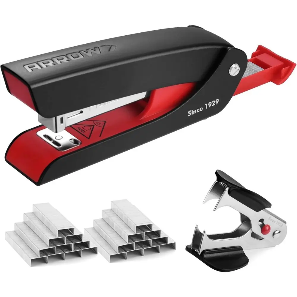 25-Sheet Heavy-Duty Metal Stapler Set with 2100 Staples, Staple Remover, and Non-Slip Base for Office and Home Use
25-Sheet Heavy-Duty Metal Stapler Set with 2100 Staples, Staple Remover, and Non-Slip Base for Office and Home Use
