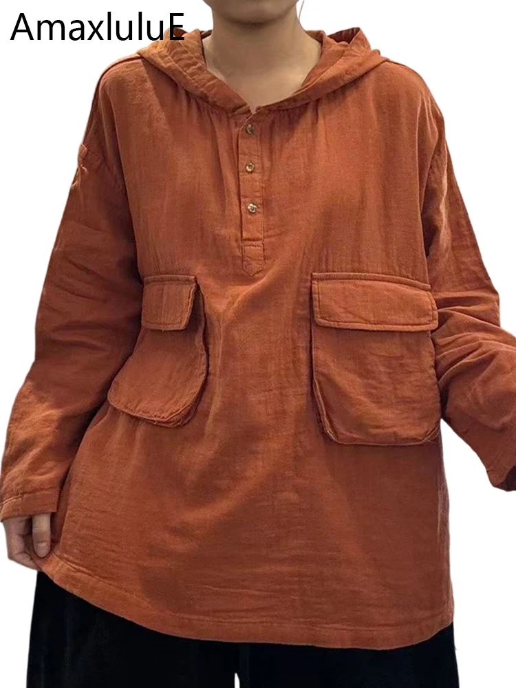 Amax LuluE 2026 Korean Spring Fashion Women Fitness Hooded Tshirts Loose Casual Solid Cotton Tops Ladies Classic Vintage Clothes
Amax LuluE 2026 Korean Spring Fashion Women Fitness Hooded Tshirts Loose Casual Solid Cotton Tops Ladies Classic Vintage Clothes