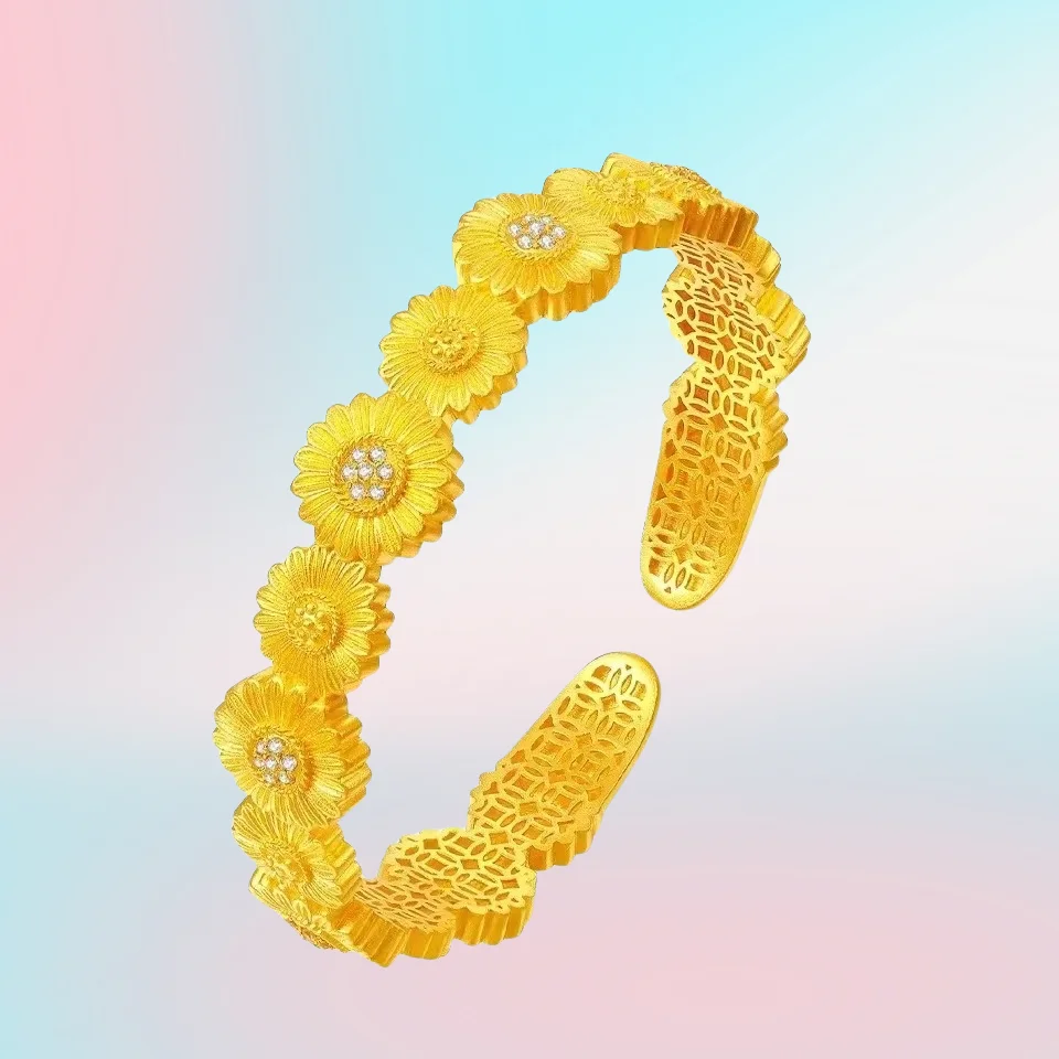 NEW 9999 24K real gold small daisy sunflower bracelet for women's daisy bracelet
NEW 9999 24K real gold small daisy sunflower bracelet for women's daisy bracelet