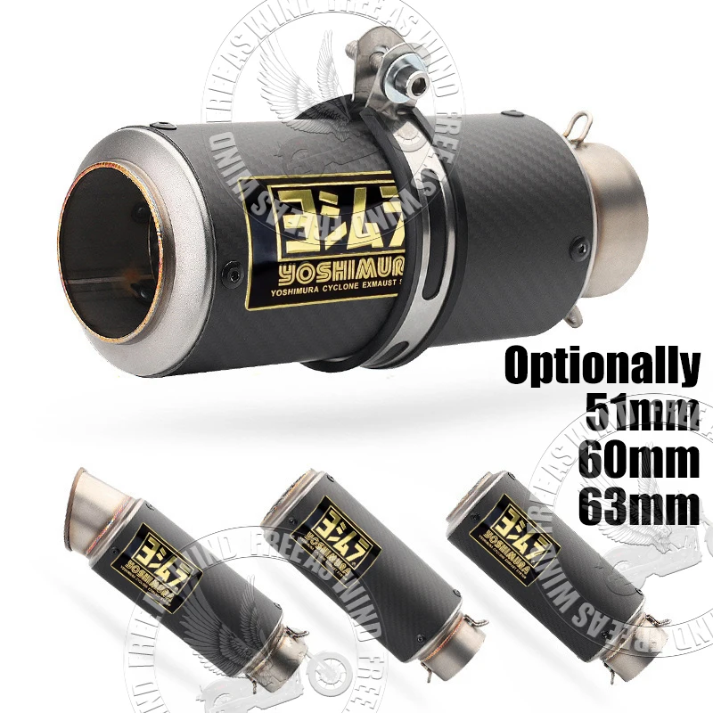 51mm 60mm Inlet Universal Carbon Fiber Yoshimura Exhaust Muffler For Moto GP Proyect Exhaust Tail Pipe Escape Modified Upgrades
51mm 60mm Inlet Universal Carbon Fiber Yoshimura Exhaust Muffler For Moto GP Proyect Exhaust Tail Pipe Escape Modified Upgrades