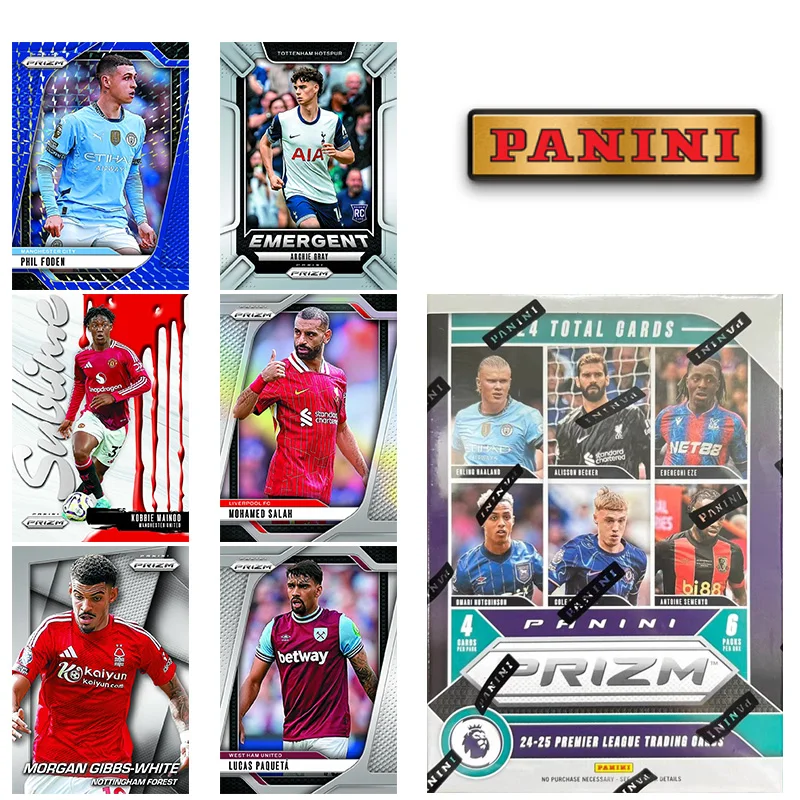 Panini 2024-25 Prizm Premier League Foden Halland Salah Football Star Официальные коллекционные карточки Blaster Box Подарочная коллекция
Panini 2024-25 Prizm Premier League Foden Halland Salah Football Star Официальные коллекционные карточки Blaster Box Подарочная коллекция