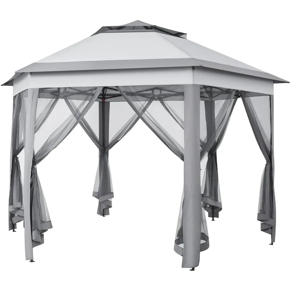 13x13 Pop Up Gazebo, Hexagonal Outdoor Canopy Shelter, Instant Patio Gazebo Sun Shade Canopy Tent With Double Tiers &
13x13 Pop Up Gazebo, Hexagonal Outdoor Canopy Shelter, Instant Patio Gazebo Sun Shade Canopy Tent With Double Tiers &