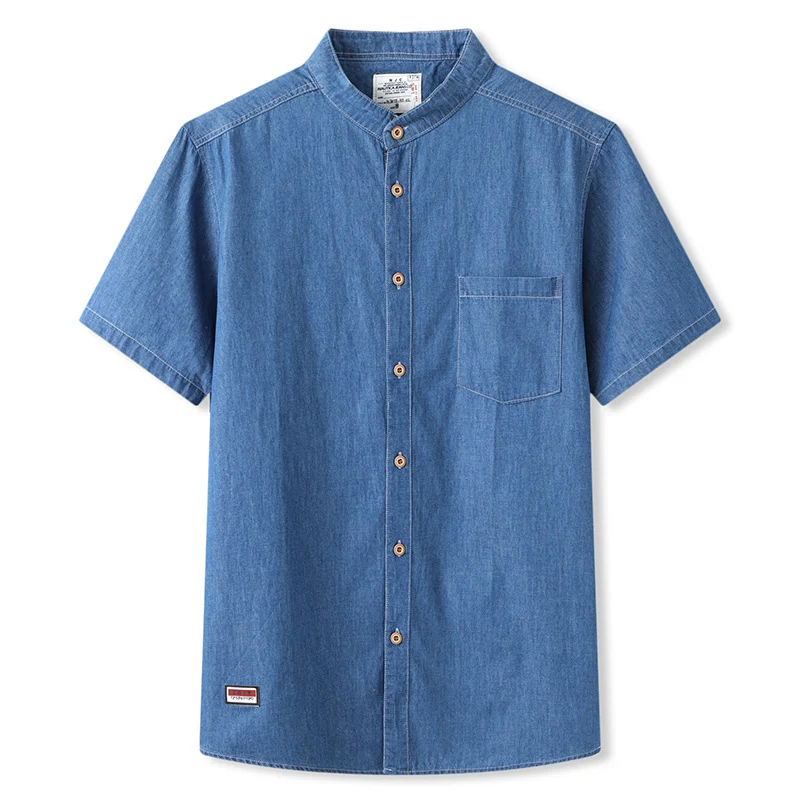 Oversized Summer Denim Shirt Men's 100% Cotton Short Sleeve Tops Plus Size 6XL 7XL 8XL Loose Button Up Shirts Brand Clothing
Oversized Summer Denim Shirt Men's 100% Cotton Short Sleeve Tops Plus Size 6XL 7XL 8XL Loose Button Up Shirts Brand Clothing