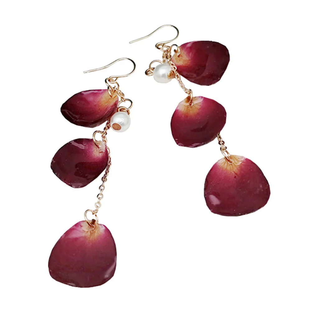Rose Petal Ear Dangle Earrings Long Wedding Floral Women Petals Gifts for Girls Jewelry Accessories Charm
Rose Petal Ear Dangle Earrings Long Wedding Floral Women Petals Gifts for Girls Jewelry Accessories Charm