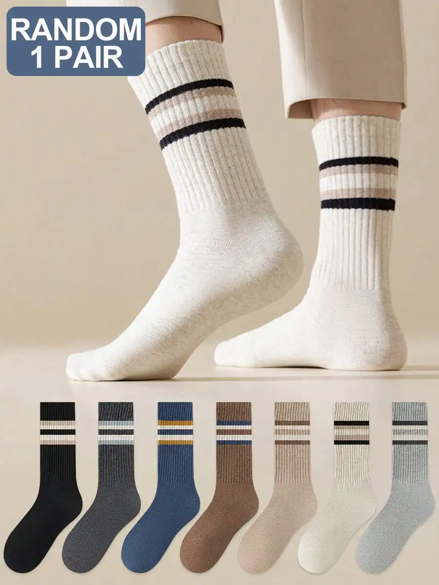 Mens Striped Mid-Calf Socks Cotton Blend Comfortable Casual Business Sports
Mens Striped Mid-Calf Socks Cotton Blend Comfortable Casual Business Sports