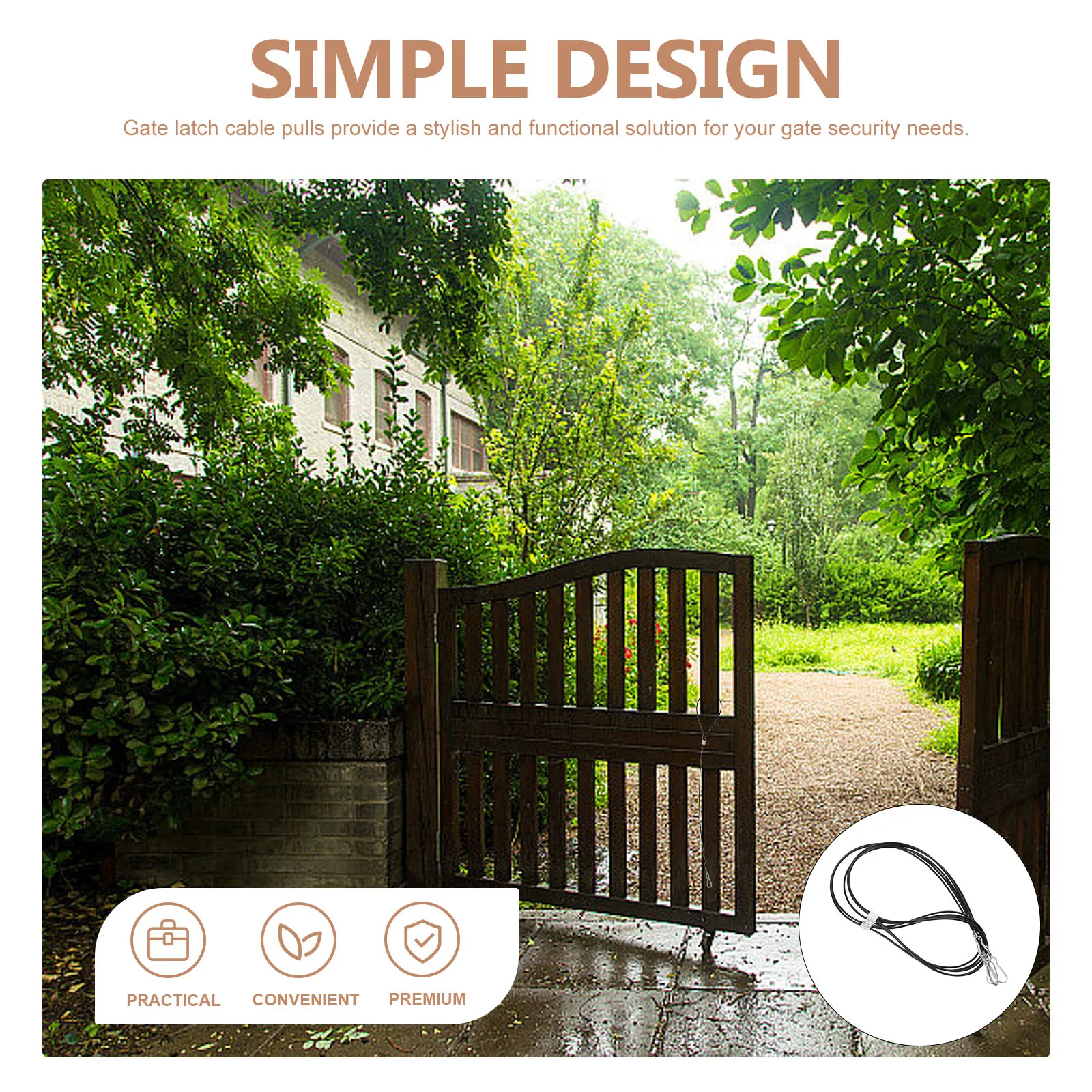 5pcs Stainless Steel Anti Fall RopeLatch Cable Pull for Fence Gate backyard garden SECURITY Adjustable Safety Door
5pcs Stainless Steel Anti Fall RopeLatch Cable Pull for Fence Gate backyard garden SECURITY Adjustable Safety Door