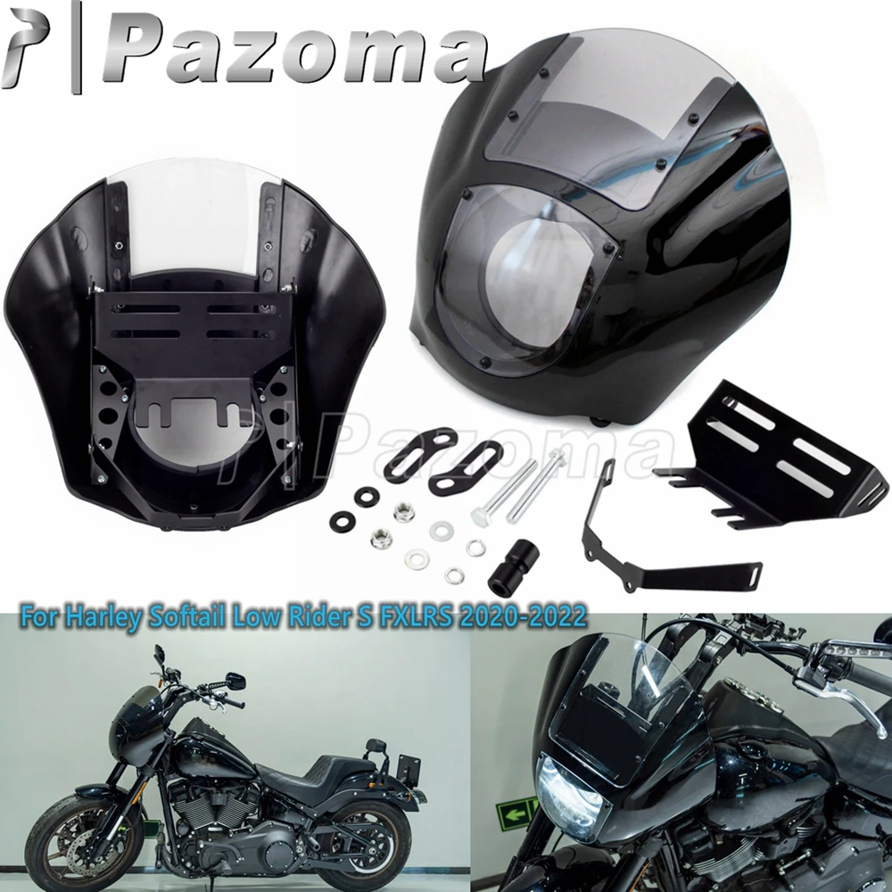 Motorcycle Clear Windshield Quarter Headlight Fairing For Harley Softail Low Rider S FXLRS Cafe Racer Headlamp Cover 2020-2022
Motorcycle Clear Windshield Quarter Headlight Fairing For Harley Softail Low Rider S FXLRS Cafe Racer Headlamp Cover 2020-2022