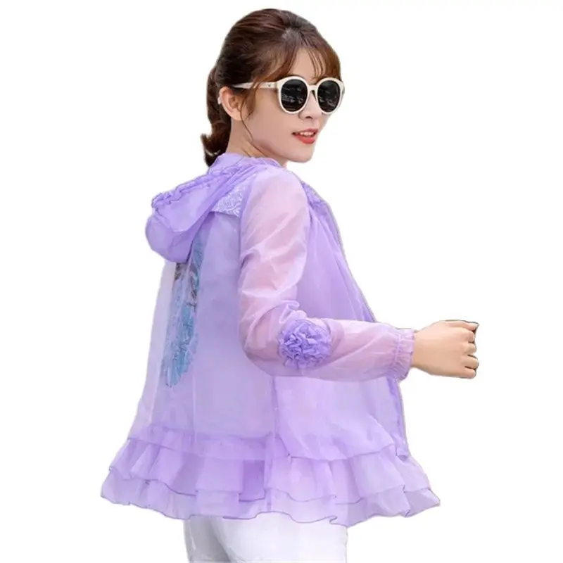 New Summer Thin Printing Women's Sun ProtectionJjacket Loose Long Sleeves Hooded Outdoor Breathable Female Short Beach Jacket
New Summer Thin Printing Women's Sun ProtectionJjacket Loose Long Sleeves Hooded Outdoor Breathable Female Short Beach Jacket