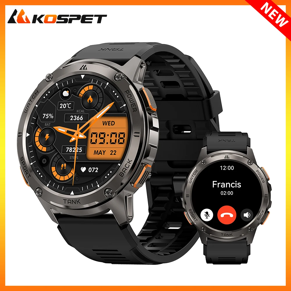 2024 NEW KOSPET TANK T3 Smartwatches For Men Military Smart Watches Women Rugged AOD AMOLED Fitness Waterproof Electronic Watch
2024 NEW KOSPET TANK T3 Smartwatches For Men Military Smart Watches Women Rugged AOD AMOLED Fitness Waterproof Electronic Watch