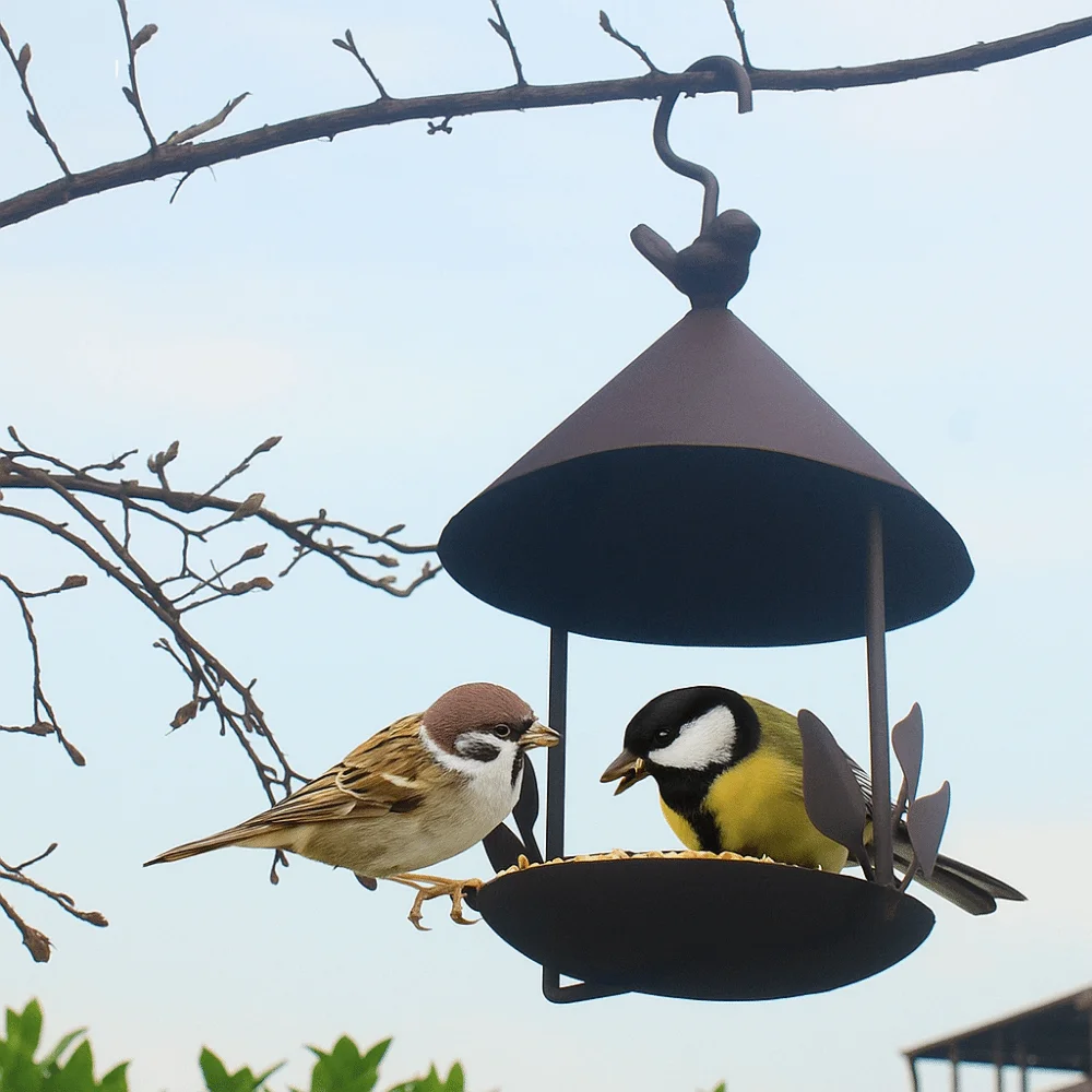 Garden Decor Iron Bird Feeder Rainproof Hanging Style Bird Water Bowl Windproof Multi-purpose Bird Food Dispenser Yard
Garden Decor Iron Bird Feeder Rainproof Hanging Style Bird Water Bowl Windproof Multi-purpose Bird Food Dispenser Yard