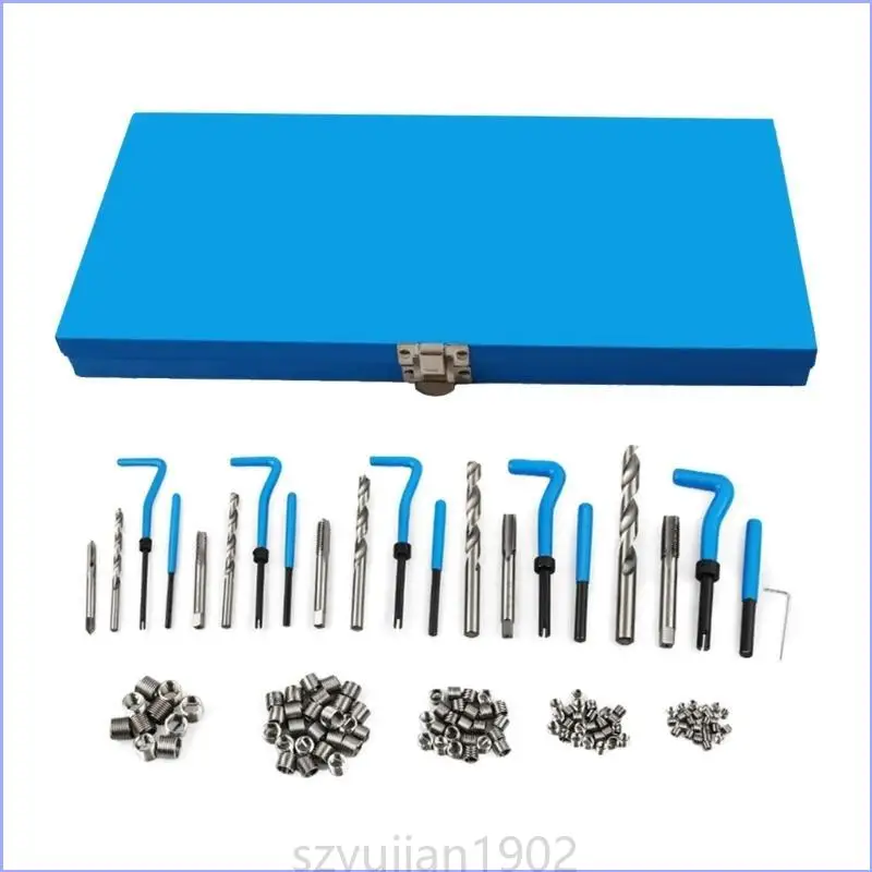 124B Universal Thread Repair Tool Set 131pcs Easy to Use Precisions Type Inserts Comprehensive Repair for Car & Motorcycles
124B Universal Thread Repair Tool Set 131pcs Easy to Use Precisions Type Inserts Comprehensive Repair for Car & Motorcycles