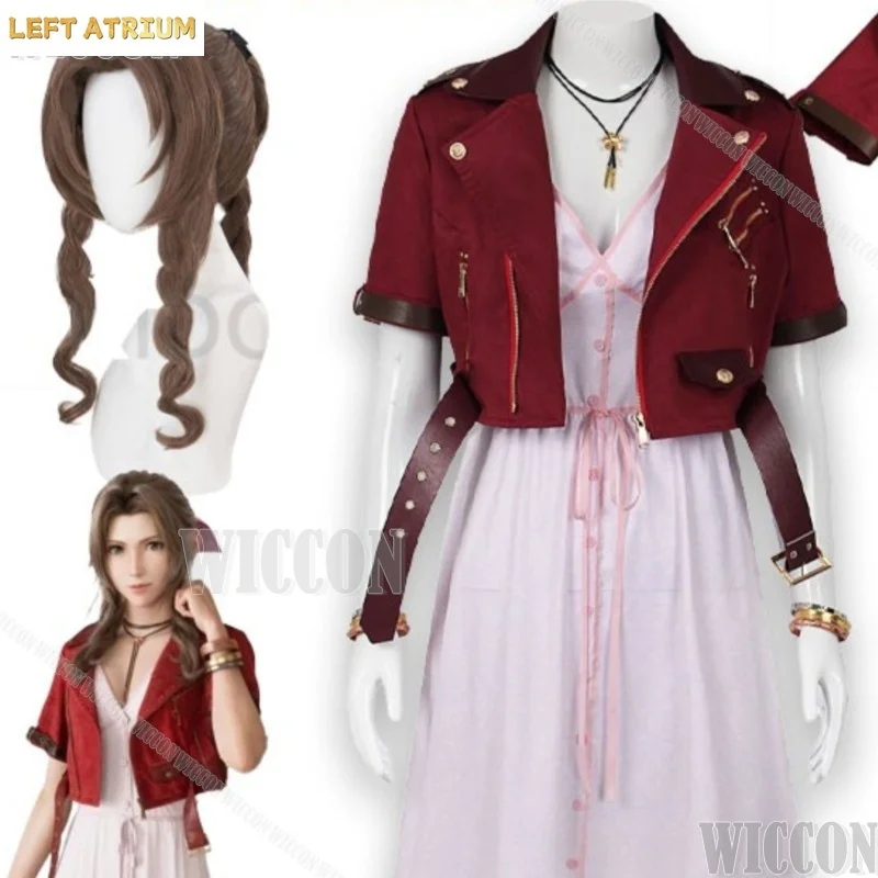 Fansy VII Cosplay Game FF7 Aerith Gainsborough Cosplay Costume Aerith Coat and Dress Halloween Party Lolita Navidad Carnaval
Fansy VII Cosplay Game FF7 Aerith Gainsborough Cosplay Costume Aerith Coat and Dress Halloween Party Lolita Navidad Carnaval