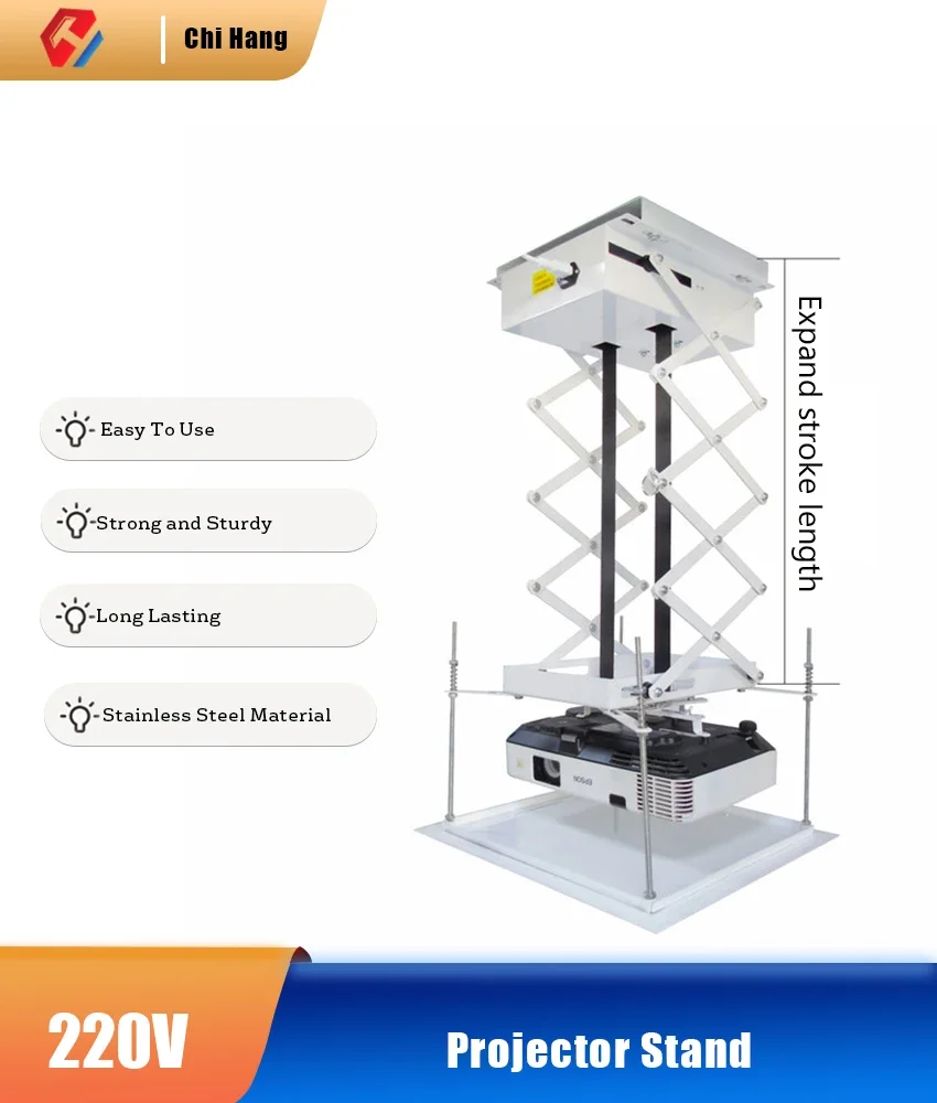 L1000 Projector Stand Electric Lift Scissor Projector Ceiling Mount with Remote Control for Cinema/Church Hall/School 220V
L1000 Projector Stand Electric Lift Scissor Projector Ceiling Mount with Remote Control for Cinema/Church Hall/School 220V