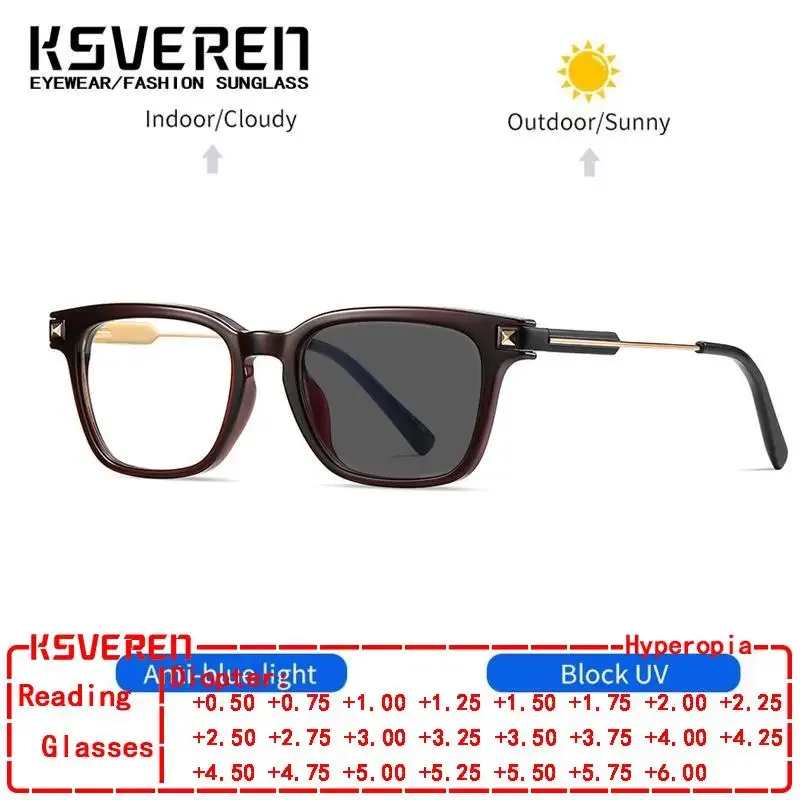 High Quality Square Anti Blue Light Reading Glasses Photochromic Eyeglasses Man Prescription Glasses Optical Glasses KSVEREN
High Quality Square Anti Blue Light Reading Glasses Photochromic Eyeglasses Man Prescription Glasses Optical Glasses KSVEREN