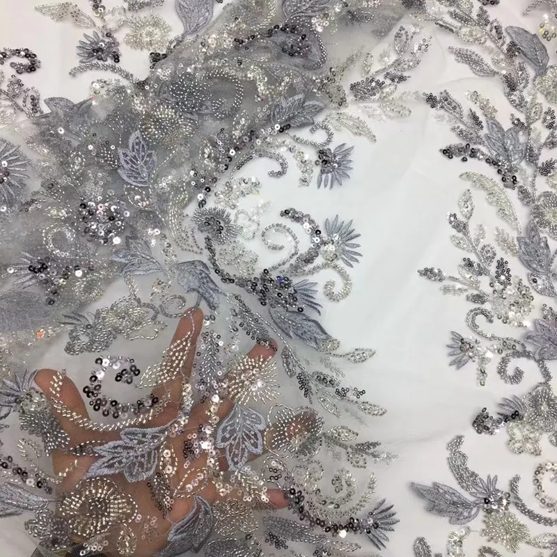 Embroidered sequins beaded Lace Fabric for bridal dress Nigerian french net Lace TS2042
Embroidered sequins beaded Lace Fabric for bridal dress Nigerian french net Lace TS2042
