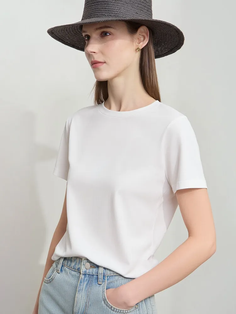 Amii Women's T-Shirt 2026 Summer New Round Neck Slim Fit Women Top Stretch Cotton Casual Basic Knit Short Sleeve Tee 12612028
Amii Women's T-Shirt 2026 Summer New Round Neck Slim Fit Women Top Stretch Cotton Casual Basic Knit Short Sleeve Tee 12612028